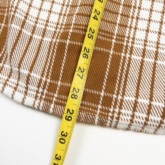 Outerknown Blanket Shirt Men's Small Heavyweight Flannel Orange Plaid Button-Up - Picture 12 of 14